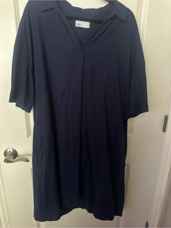 Nordstrom Dresses & Skirts - Navy linen blend shirtdress